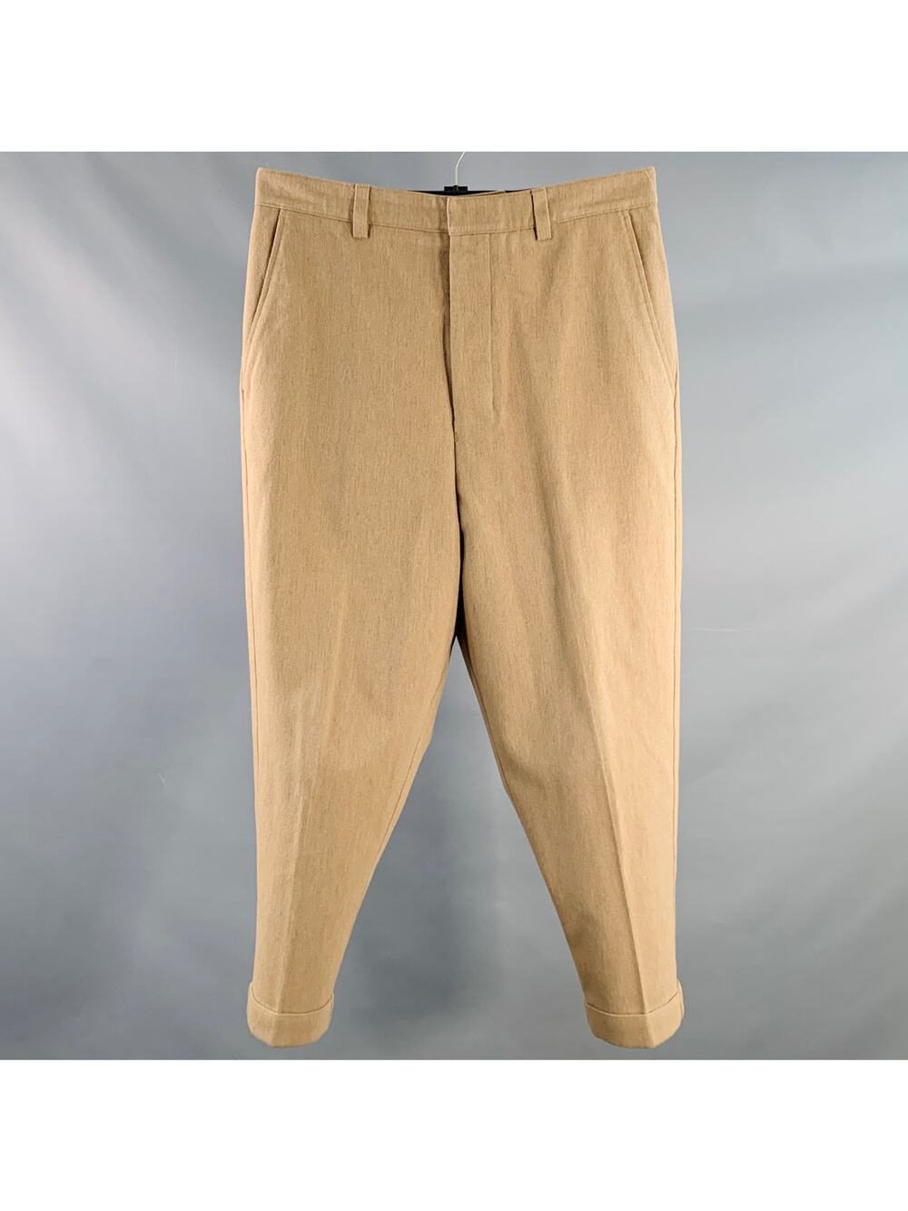AMI by ALEXANDRE MATTIUSSI Size M Beige Twill Wool Blend Tapered Casual Pants